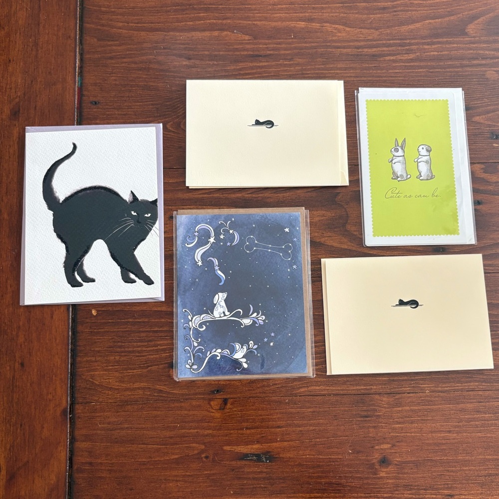 Papyrus Artisan 5pc Animal Greeting Cards & Stationery Bundle Set